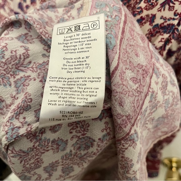 Sézane Lio Dress Jaipur Floral Print US6/FR38 - Picture 10 of 12